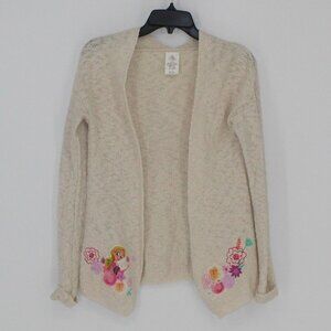 Disney Light Beige Long Cardigan with Frozen Princess Elsa Women  Junior Size 11